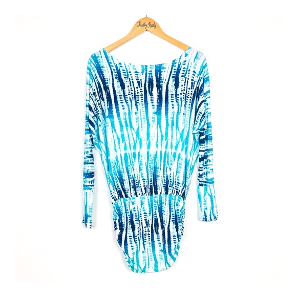 Boston Proper Tops - BOSTON PROPER Aquatic Tie Dye Blouson Top XS NWT